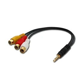Lindy adaptér 3,5mm jack na 3x RCA černá / Adaptér / Video a audio / 0,25 m (35539)