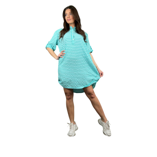 HOSH Oversize košile s knoflíky Velikost: UNI, Barva: Tyrkysová