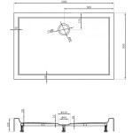 MEXEN - Flow+ sprchová vanička obdélníková 90 x 100, bílá lesk 46R109010H