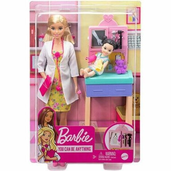 Barbie povolání herní set dětská doktorka blondýnka