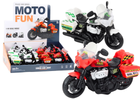Mamido Policejní motocykl 1:10 světla a zvuky bílý červený