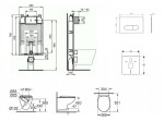 IDEAL STANDARD - ProSys Set předstěnové instalace, klozetu a sedátka Bau Ceramic, tlačítka Oleas M1, Rimless, SoftClose, chrom mat ProSys80M SP137