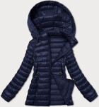Tmavě modrá dámská prošívaná bunda s kapucí J Style (16M9102-215) odstíny modré S (36)