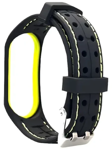 Beline Smart Strap pro Xiaomi Mi Band 7 černo-limetková / Náhradní silikonový řemínek