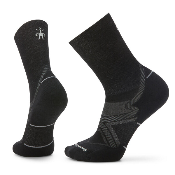 Unisex merino běžecké ponožky SMARTWOOL Run Cold Weather Targeted Cushion Crew S, Black velikost: 34-37 (S)