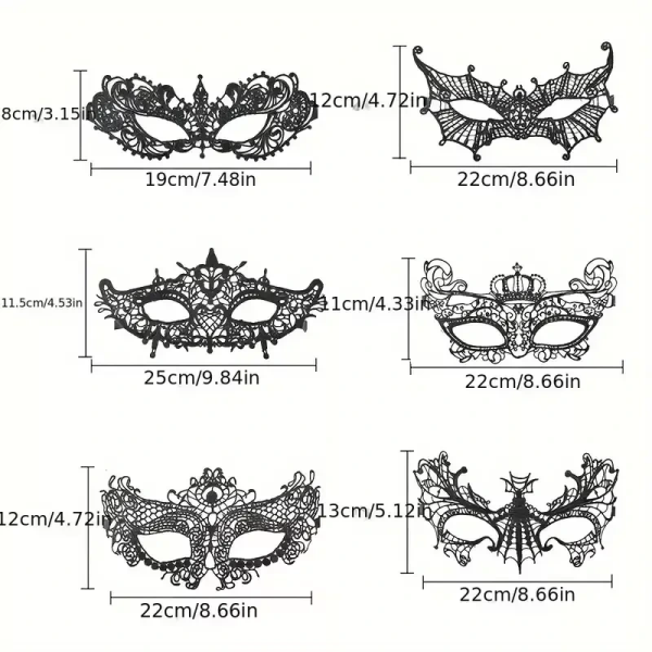 Dovoz Škraboška krajka černá Barva: 5