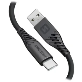 SWISSTEN SOFT SILICONE datový kabel USB - USB-C 0.4m černá (71506519)