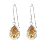 LUNICA Stříbrné visací náušnice CHAMPAGNE 0363