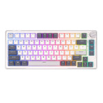 Royal Kludge RKH81 RGB nebesky modré spínače bílá / Bezdrátová klávesnice / mechanická / BT USB / US Layout (RKH81 skycyan switch)