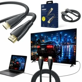 3mk HARDY HDMI 2.1 0,5 m černá / Kabel HDMI / Ultra High Speed / 8K 60Hz / 4K 120Hz / 48 Gbps / eARC