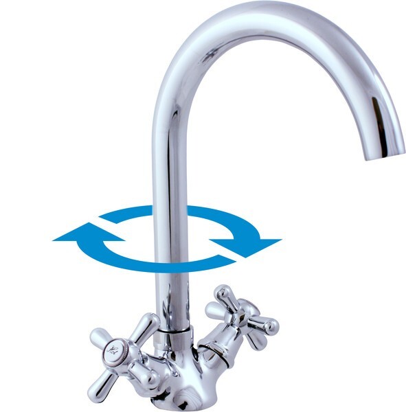 RAV Slezák - MORAVA - Dřezová baterie, Chrom, 3,8" MK120.0/4