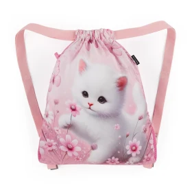 Bagmaster SÁČEK DOPI 26 A školní na přezůvky / tělocvik – kočičky Růžová 1,5 l 230439