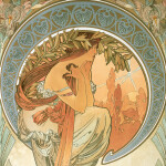 Kalendář 2024 poznámkový: Alfons Mucha, 30 × 30 cm