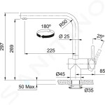 FRANKE - Atlas Neo Elektronická dřezová baterie FC 5489.501, nerez 115.0625.489