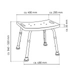 RIDDER - HANDICAP stolička, nastavitelná výška, bílá A00601101