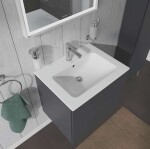 DURAVIT - ME by Starck Umyvadlo nábytkové 63x49 cm, s přepadem, s otvorem pro baterii, WonderGliss, bílá 23366300001