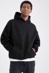 DEFACTO Oversize Fit Hooded Kangaroo Pocket Soft Sweatshirt