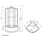 KERRA - Kabina s hydromasáží Karolina 90 5907548108661