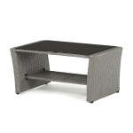 Zahradní sedací souprava, polyratan, šedá, AZS-A1523 GREY