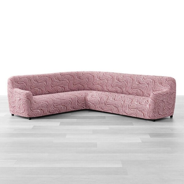 Bielastické potahy BRILLANTE bordó rohová sedačka (š. 350 - 530 cm)