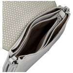 Trendy dámská koženková crossbody kabelka Kasandra, šedá