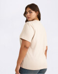 Tričko Organic Basics True Heavy Boxy Tee Sandstone