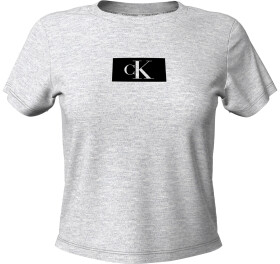 Dámské tričko Lounge T-Shirt CK96 S/S CREW NECK 000QS6945EP7A šedá Calvin Klein