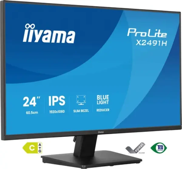 23.8" Iiyama ProLite X2491H-B1 černá / Monitor / IPS / 1920 x 1080 / 120 Hz / 1 ms / FreeSync (X2491H-B1)