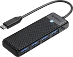 Orico PAPW4A-C3-015 černá / USB hub / 4x USB-A 3.0 / kabel 0,15 m (PAPW4A-C3-015-BK-EP)