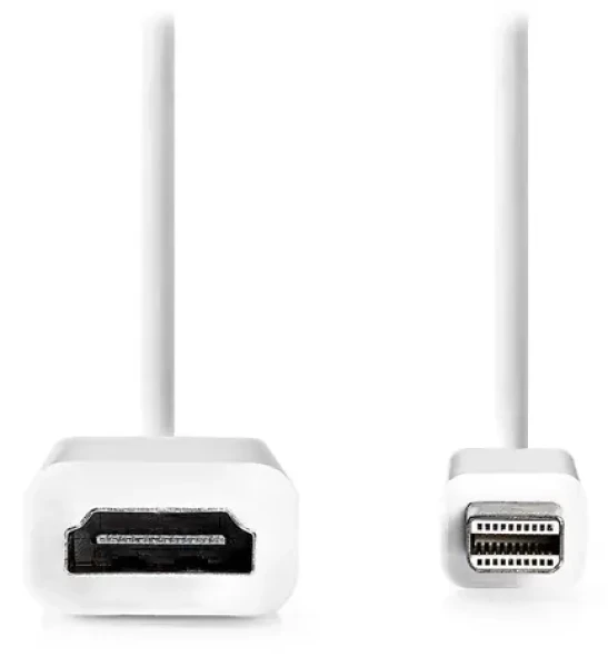 Nedis adaptér mini DisplayPort - HDMI bílý / Adaptér / mini DisplayPort (M) - HDMI (F) / 20 cm (CCGB37650WT02)