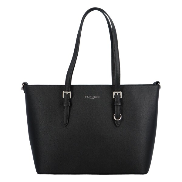 Pevná a stylová dámská koženková kabelka Lendy, černá