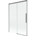 MEXEN/S - Rox vanová zástěna 2-křídlová posuvná 120 x 150, transparent, grafit metal 8C9-120-001-95-00