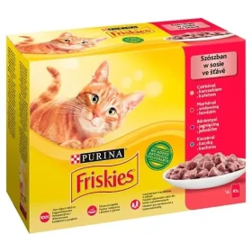 Friskies s kuřetem hovězím jehněčím kachnou v šťávě 12 x 85 g