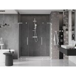 MEXEN/S - Velar L Duo posuvné sprchové dveře 170, transparent, bílá 871-170-003-02-20