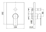PAFFONI - Tango Baterie pod omítku pro 2 spotřebiče, chrom TABOX015CR