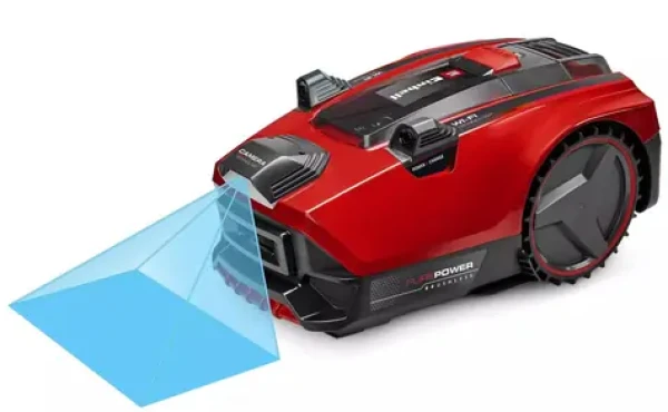 Einhell FREELEXO CAM PLUS 600 stříbrná/černá/červená / Robotická sekačka / 18V / do 600 m2 / Wi-Fi (3413975)