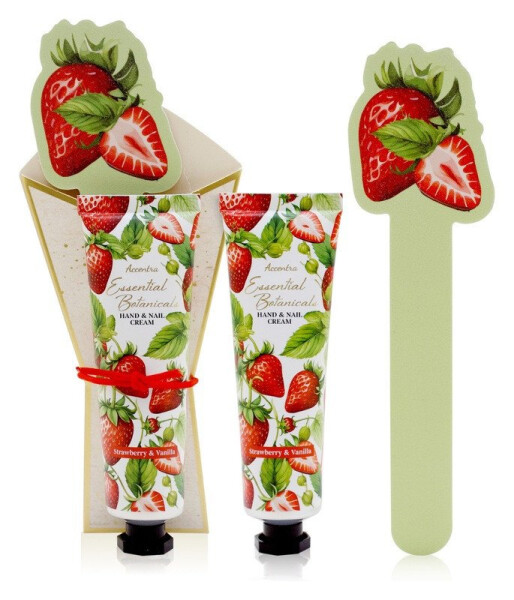 Set péče o ruce ESSENTIAL BOTANICS s pilníkem Jahoda a vanilka 30ml