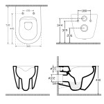 SAPHO - PICCOLINO betonové umývátko 30,8x17cm, baterie vpravo, antracit PK30516