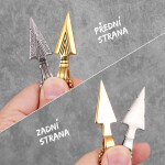 Pánský ocelový náhrdelník Ódinovo kopí GUNGNIR Gold, Zlatá 60 cm