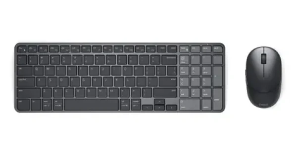 Dell PRO KM746 grafitová / Set bezdrátové klávesnice a myši / US International / nabíjecí baterie / 5 tlačítek (580-BDSC)