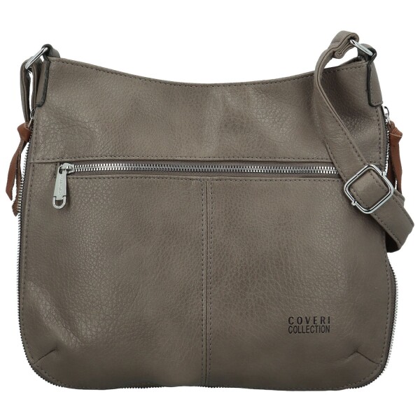 Módní dámská koženková crossbody kabelka Coveri Kisha, šedá