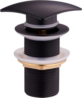 MEXEN - Zátka klik-klak bez přepadu, hranatá černá 79916-70