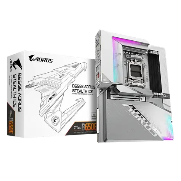 GIGABYTE B650E AORUS STEALTH ICE / B650E / AM5 / 4x DDR5 / PCIEx16 / 1x 2.5GLAN / Wi-Fi / E-ATX (B650E A STEALTH ICE)