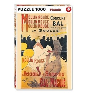 Puzzle Toulouse-Lautrec: La Goulue v Moulin Rouge 1000 dílků