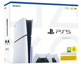 PlayStation 5 E Chassis (Slim) + 2x DualSense Wireless Controller White (PS711000050117)