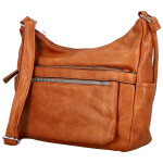 Módní dámská koženková crossbody kabelka Mayra, koňaková