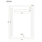 Mereo Zrcadlo 60x80 cm s LED osvětlením a odmlžováním CN154