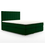 Čalouněná postel Lara 160x200, zelená, vč. matrace a topperu