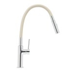 Dřezová baterie SAT se silikonovým ramínkem béžová/chrom SATBSD290BE2F SATBSD290BE2F