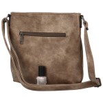 Trendy dámská koženková crossbody kabelka Diana, khaki